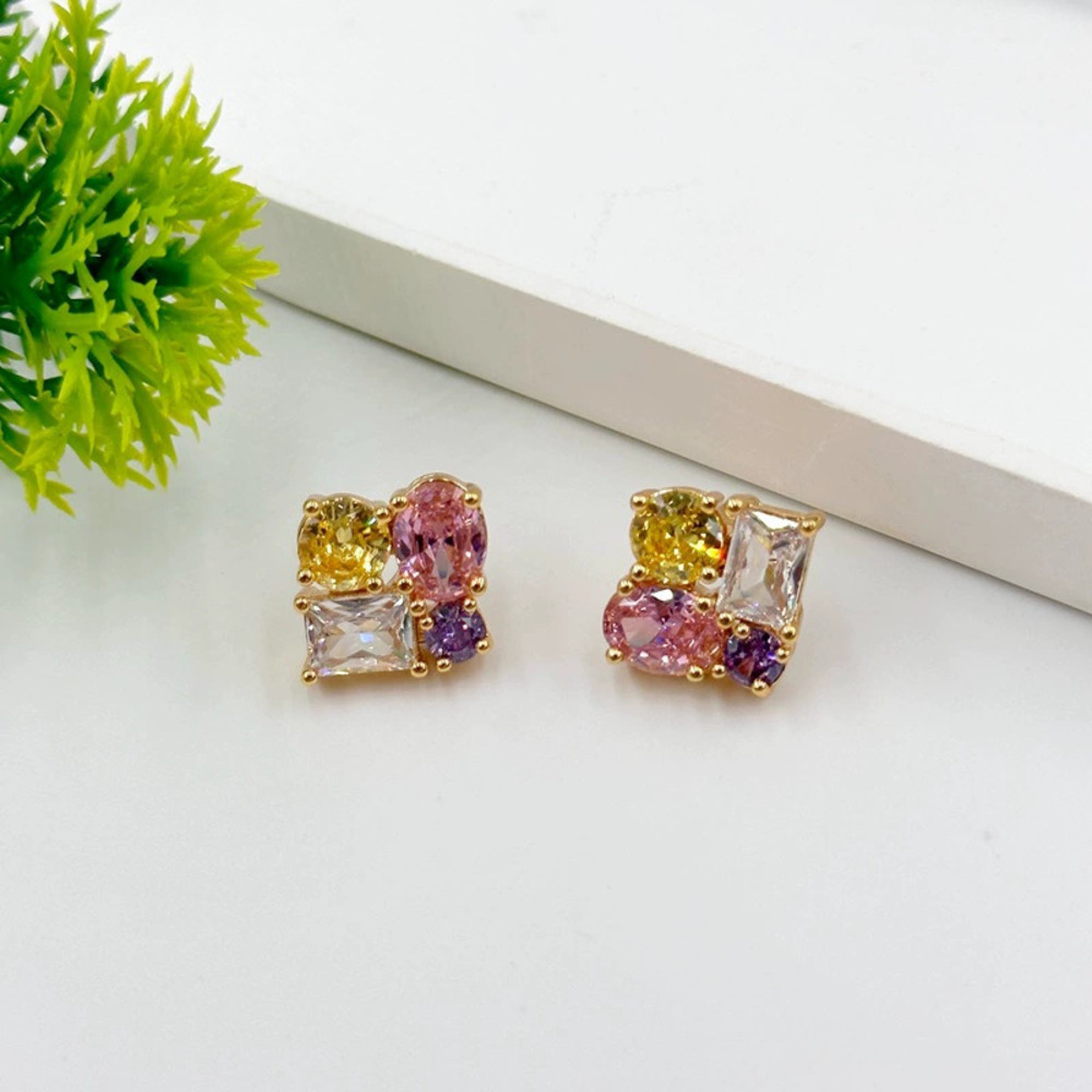 Kendra Scott Contrast Color Zircon Stud Earrings